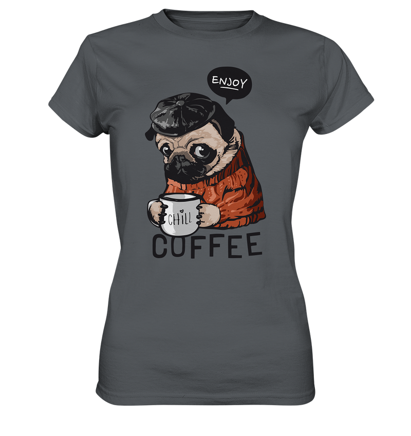 ENJOY COFFEE - Mops - Ladies Shirt - WALiFY