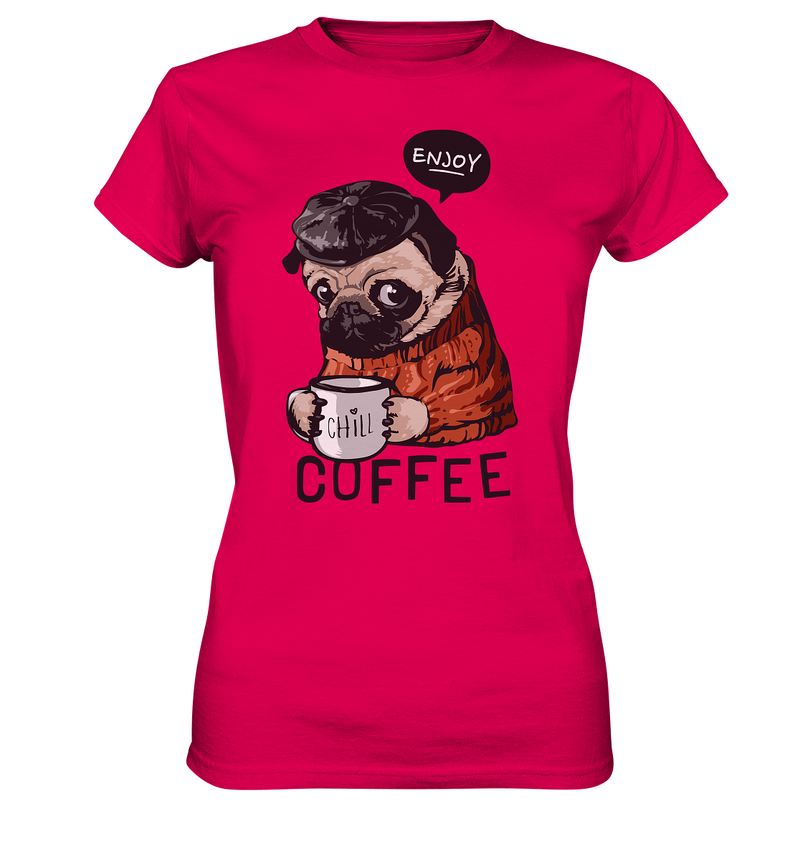 ENJOY COFFEE - Mops - Ladies Shirt - WALiFY