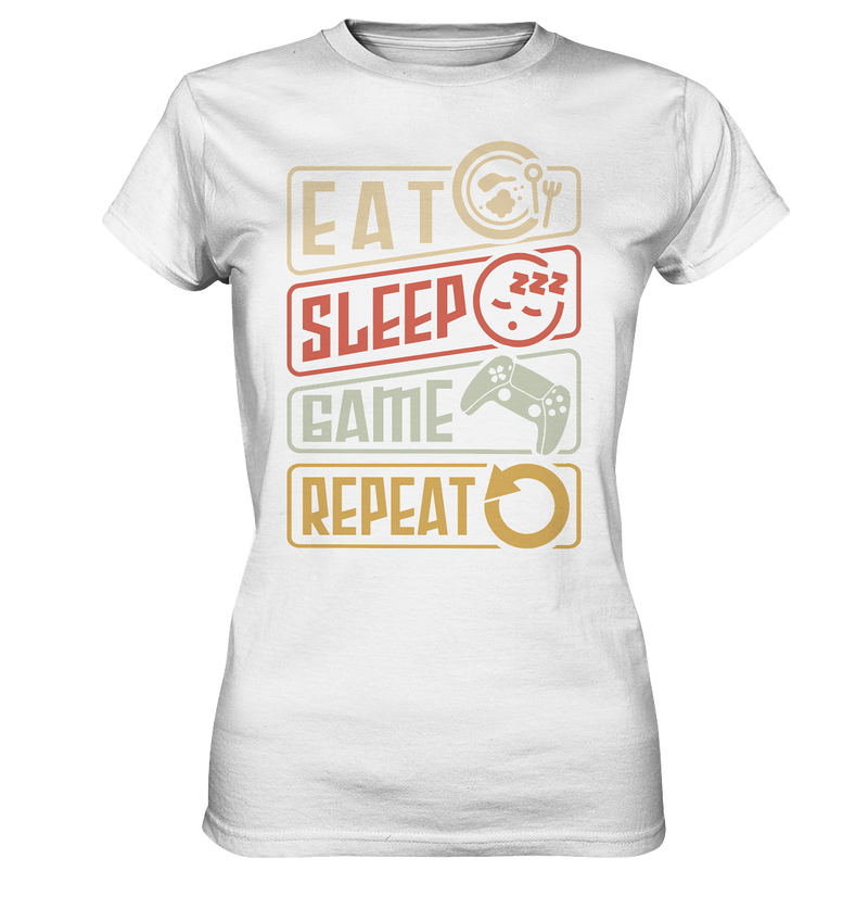 eat sleep game repeat  - Ladies Premium Shirt - WALiFY